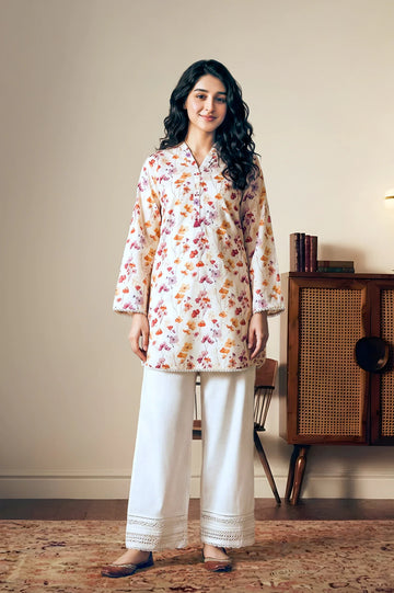 Printed White Shirt