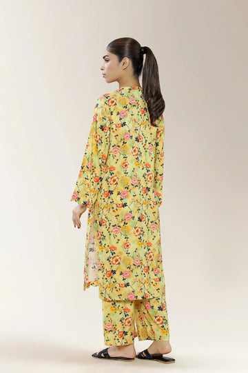 Printed Viscose Linen Peach 2PC