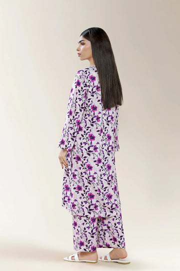 Printed Viscose Linen Pink 2PC