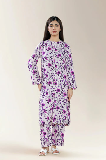 Printed Viscose Linen Pink 2PC