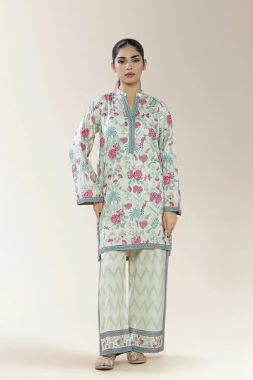 Printed Cambric Beige 2PC