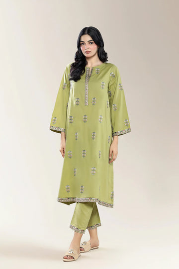 Embroidered Olive 2PC