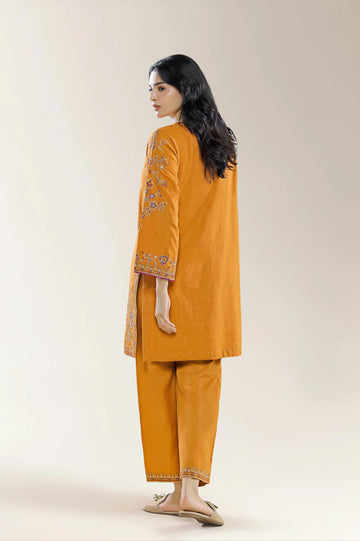 Embroidered Mustard 2PC