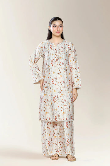 Printed Cream 2PC