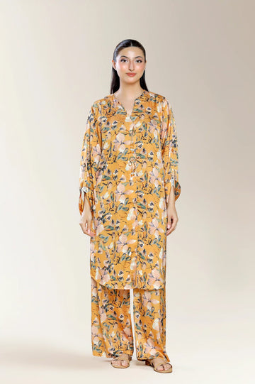 Printed Mustard 2PC