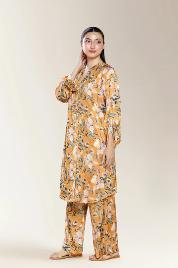 Printed Mustard 2PC