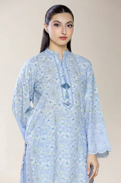 Embroidered Shiffli-Lilac 2PC