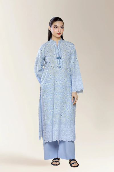 Embroidered Shiffli-Lilac 2PC