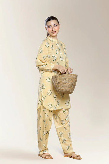 Printed Cambric-Yellow 2PC