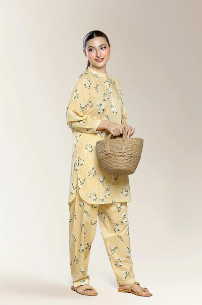 Printed Cambric-Yellow 2PC