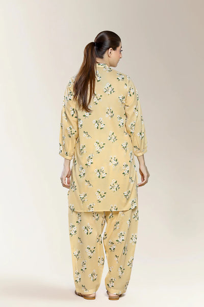 Printed Cambric-Yellow 2PC