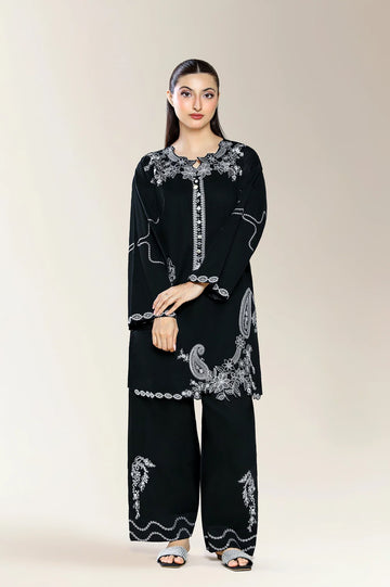 Embroidered Black 2PC