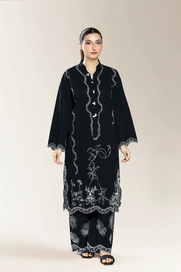 Embroidered Black 2PC