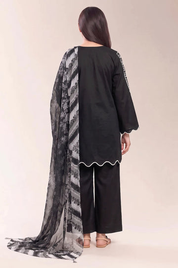Dyed Embroidered 3PC
