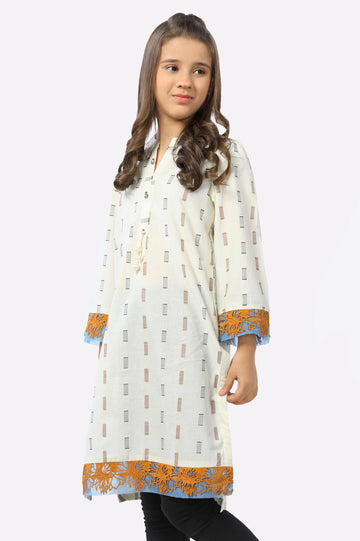 Ivory Printed Teens Kurti
