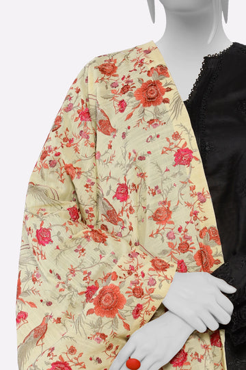 Cream Embroidered Shawl