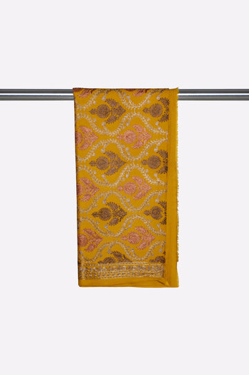 Mustard Embroidered Shawl