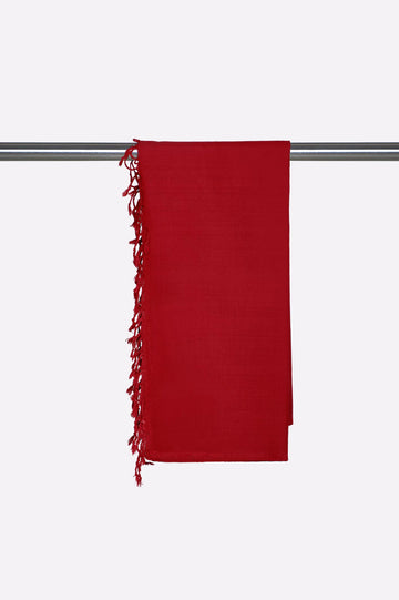 Woolen Maroon Plain Shawl