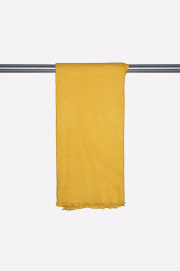 Woolen Mustard Plain Shawl