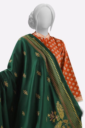 Green Printed Shawl