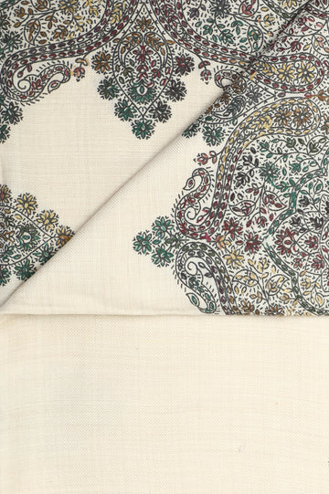 Hand Embroidered Shawl-Beige