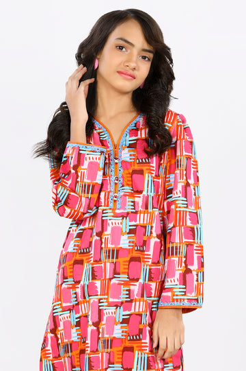 Lawn Pink Teens 2PC Suit From Diners