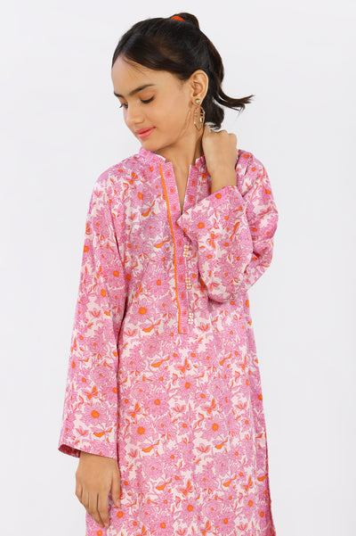 Lawn Pink Teens Kurti From Diners