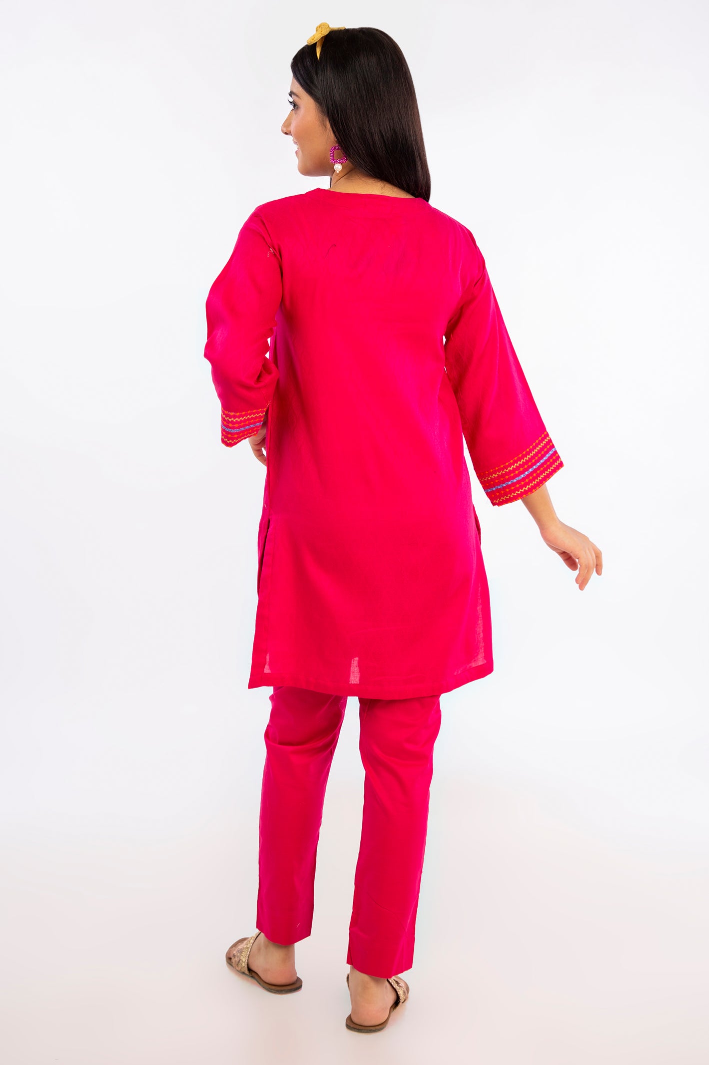 Pink Embroidered Teens 2PC Suit From Diners