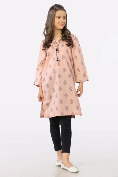 Peach Dobby Teens Kurti From Diners