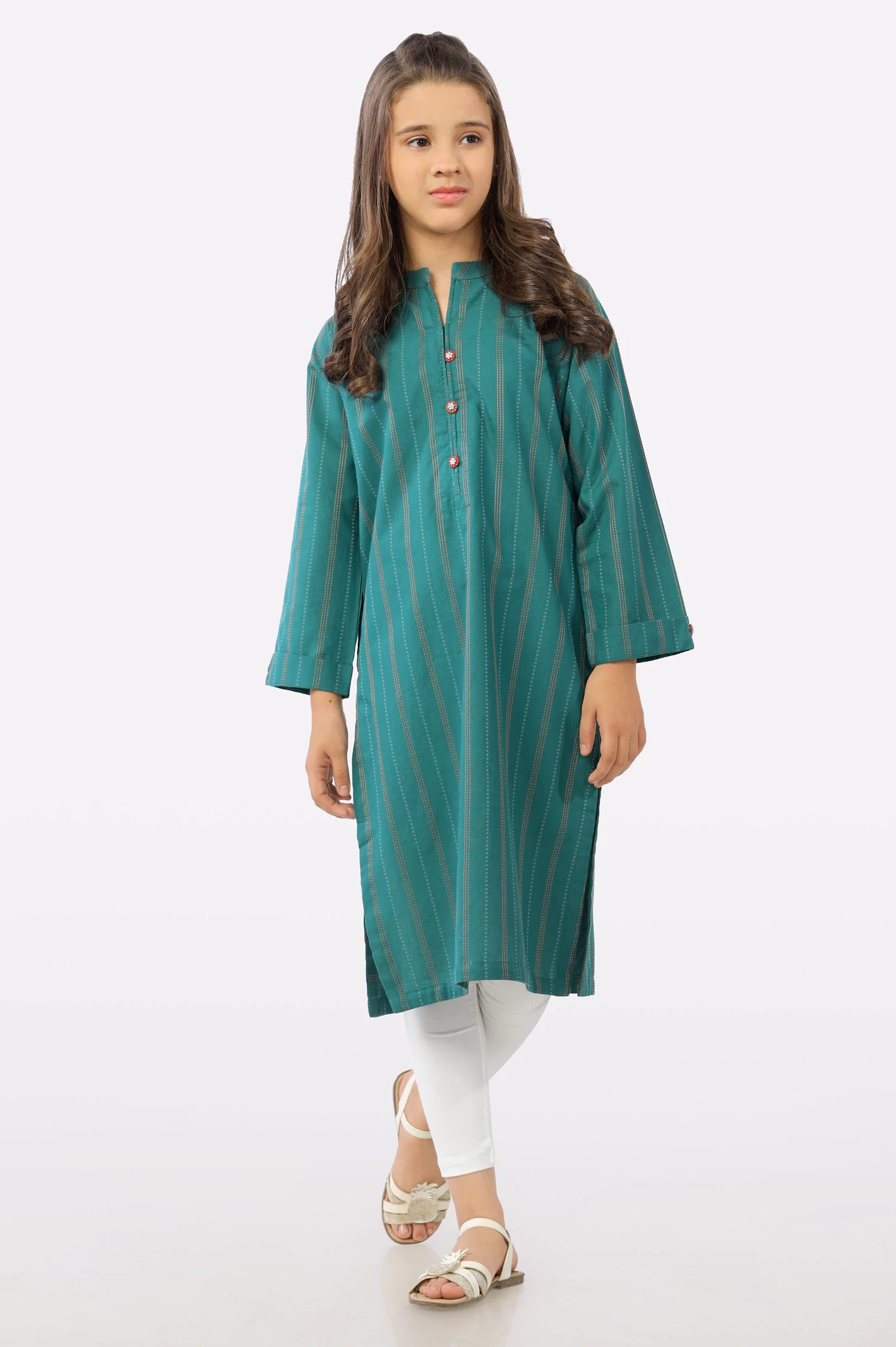 Green Dobby Teens Kurti From Diners