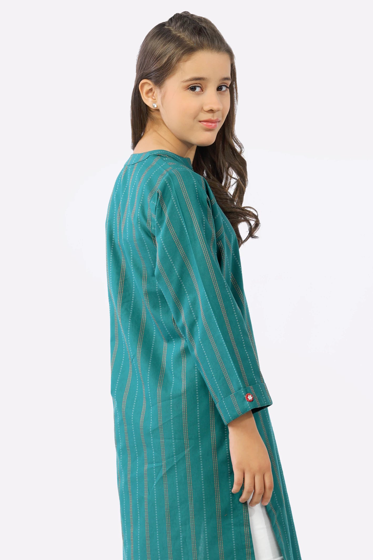 Green Dobby Teens Kurti From Diners