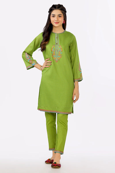 Green Yarn Dyed Teens 2PC Suit From Diners