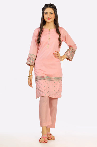 Pink Yarn Dyed Teens 2PC Suit From Diners