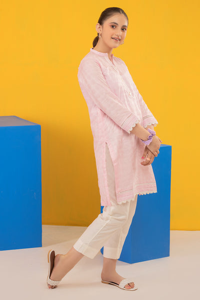 Pink Solid Teens Kurti From Diners