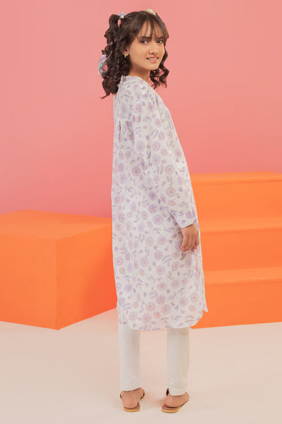Lilac Printed Teens Kurti From Diners
