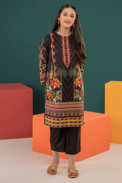 Black Printed Teens 2PC Suit From Diners