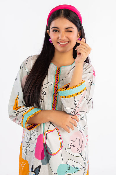 Grey Teens Printed 2PC Suit From Diners