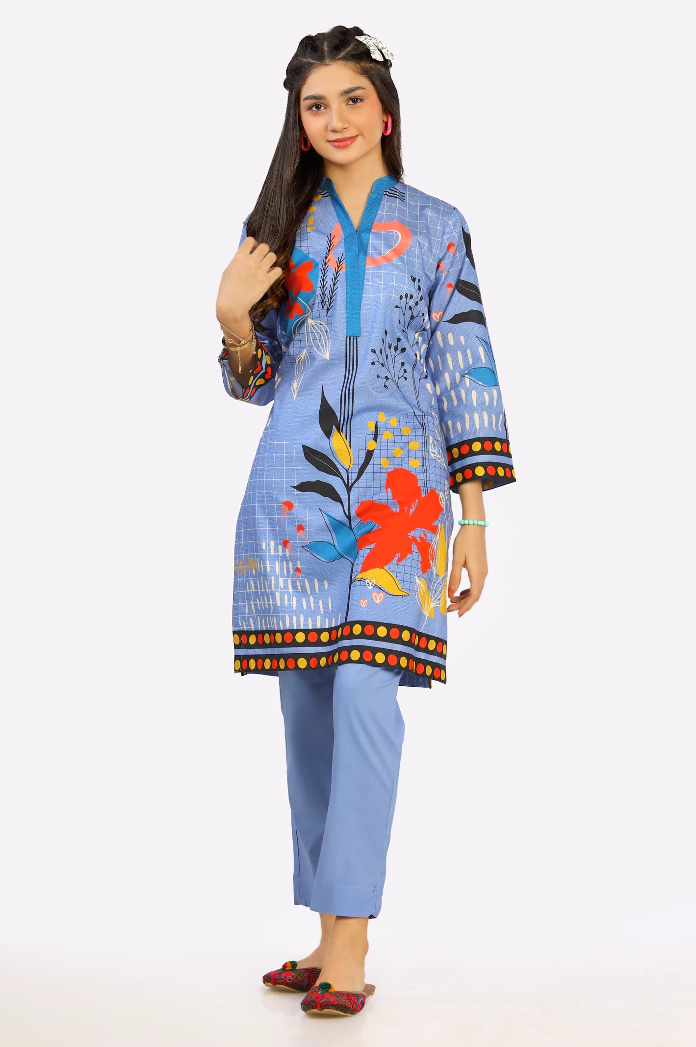 Blue Cambric Teens 2PC Suit From Diners