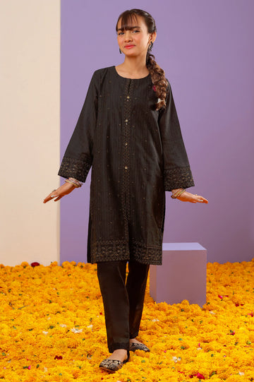 Black Embroidered Kurti