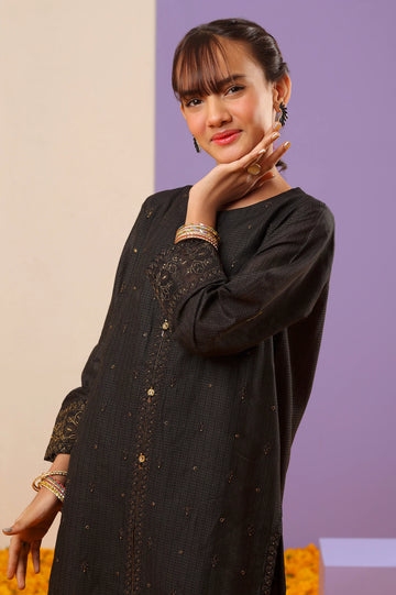 Black Embroidered Kurti