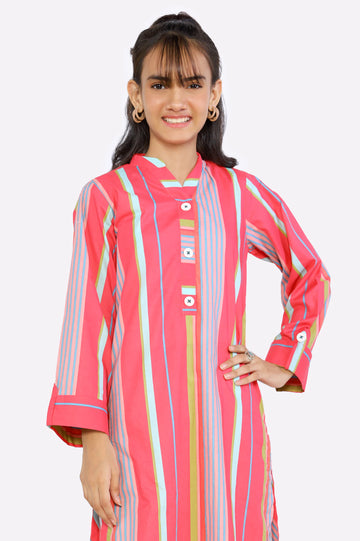 Pink Stylised Teens Kurti