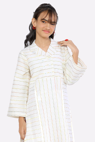 White Stylised Teens Kurti