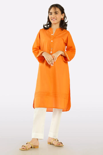 Orange Stylised Teens Kurti