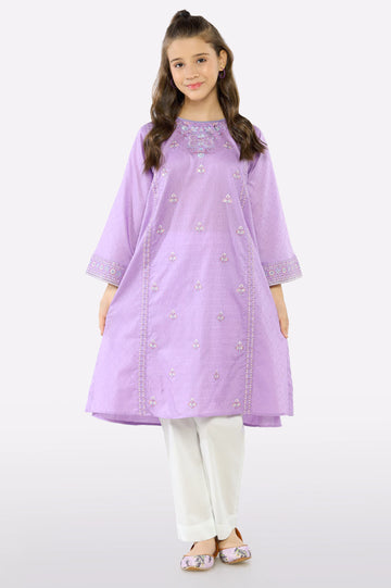 Lilac Embroidered Teens Kurti