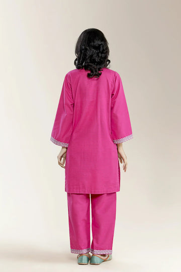 Embroidered Khaddar Magenta Teens 2PC