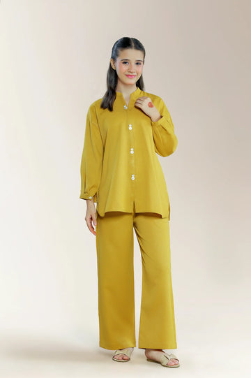 Polyester Dobby Mustard Teens 2PC