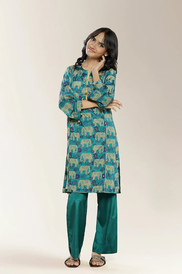 Printed Green Teens 2PC