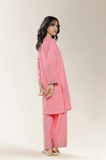 Embroidered Pink Teens 2PC