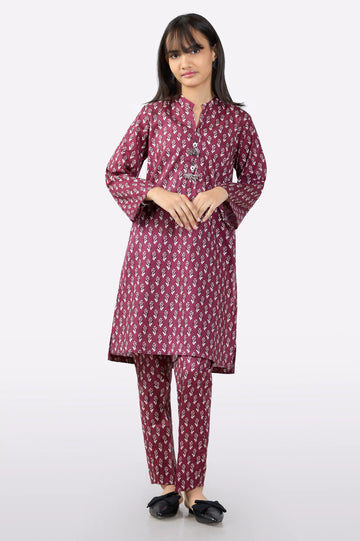 Maroon Printed Teens 2PC