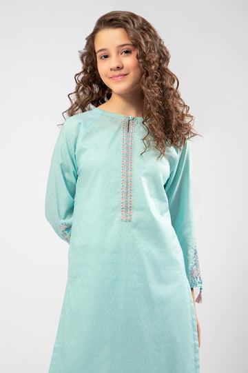 Light Blue Embroidered Teens 2PC